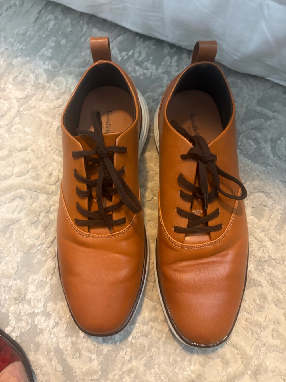 Goodfellow & Co Cognac  Leather Lace-Up Oxfords